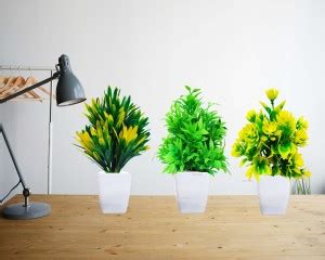 Moonseed Indoor Artificial Potted Houseplants, Office and for Home ...