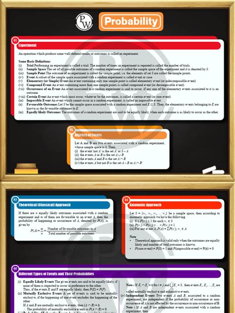 Probability - Formula Booklet | PDF
