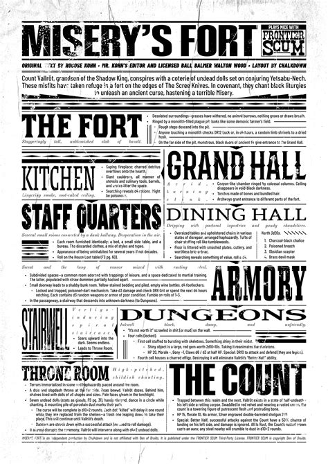 Misery's Fort - for FRONTIER SCUM by Chalkdown