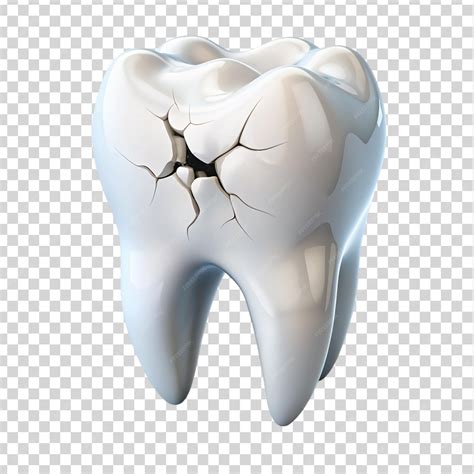 Tooth cracking Isolated on transparent background | Premium AI-generated PSD