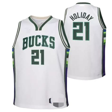 Men's Milwaukee Bucks Jrue Holiday #21 White 2021/22 Swingman Jersey ...