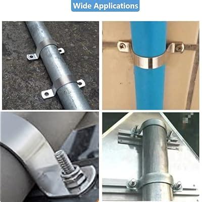 Buy PEROMI 5Pcs 108mm Heavy Duty 2 Hole U-Pipe Strap Clamp,Stainless ...