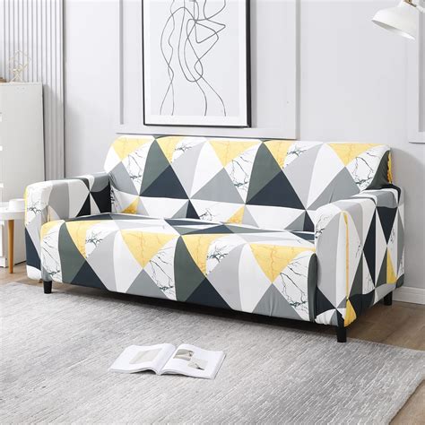 HOKIPO Polyester Blend Elastic Stretchable Triple Seater Sofa Cover (AR ...