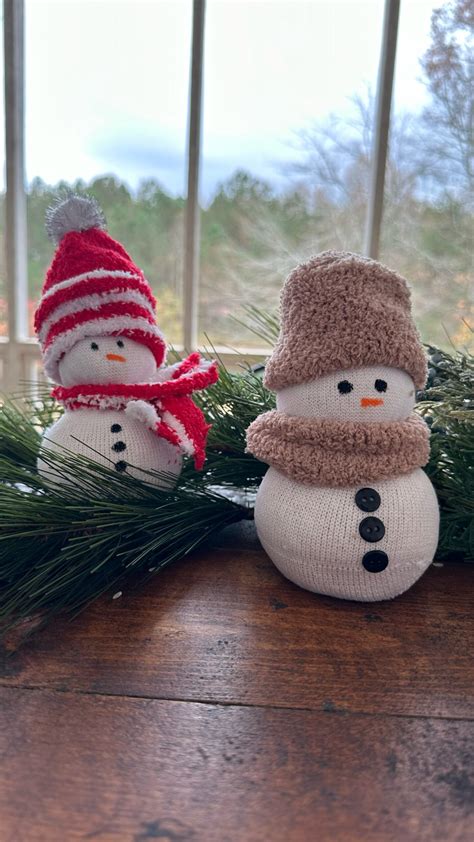 Easy Sock Snowmen Craft (So simple and FUN) - Living On One Percent