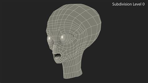 Alien Head 3D Model 的图像结果