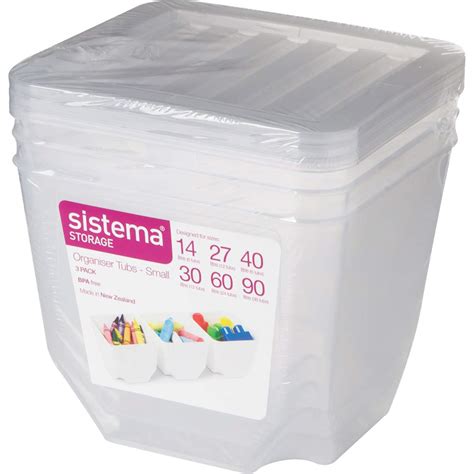 Sistema 5.5 Cup Home Storage Collection All-Purpose Stackable Clear ...