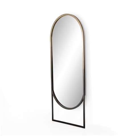 Dawson Ombre Brass Floor Mirror - Transitional - Floor Mirrors - by ...
