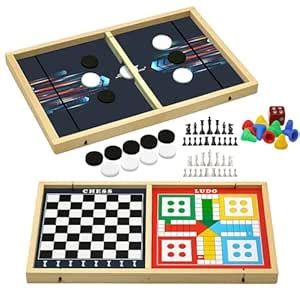 Signamio 3 in 1 String Hockey Board Game - Sling Puck Board Game ...