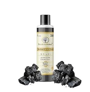Khadi Natural Activated Charcoal herbal face wash for men women, 120 ml ...