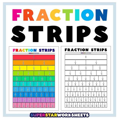 Printable Fraction Strips Free - IvyPrintables.com