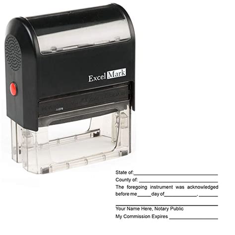 Buy ExcelMark Notary Acknowledgement Stamp - Black Ink Online at ...