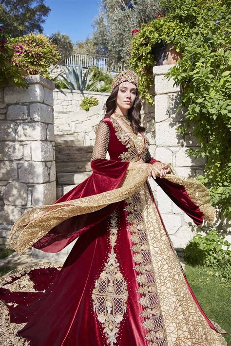 Ottoman Red Kaftan Set - Turkish Traditional Clothes - Kaftan Online ...