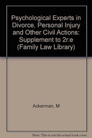 Buy Psychological Experts in Divorce, Personal Injury, and Other Civil ...