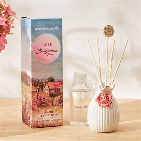 Buy Redolence Ceramic Bulgarian Blush Rose Reed Diffuser Set from Home ...