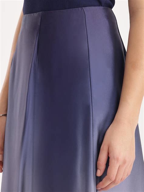 Buy Blue And Grey Ombre Midi Skirt Online | FableStreet