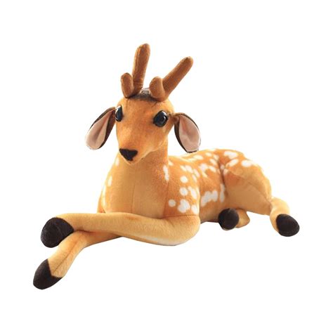 Lifelike Plush Sika Spotted Deer Home Decor Soft Sleeping Doll ...