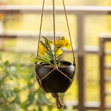 Metal [Hand-Painted] Hanging Planter Pot Online in India - Pots ...