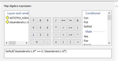 Raster Calculator ArcGIS 的图像结果