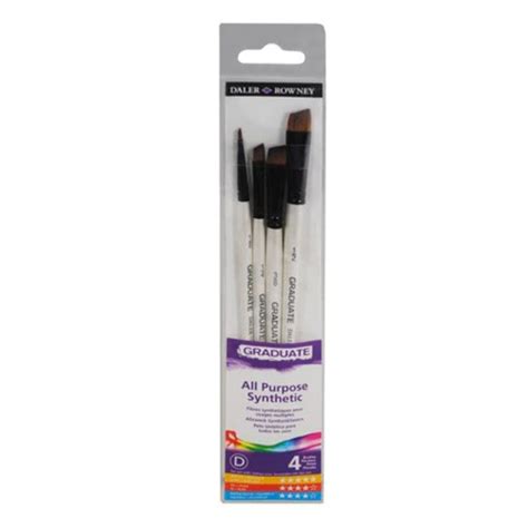 Daler Rowney GRADUATE 4 BRUSH SYNTHETIC SHADERS SET – Stationerie