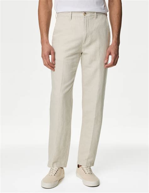 Men's Linen Trousers | M&S