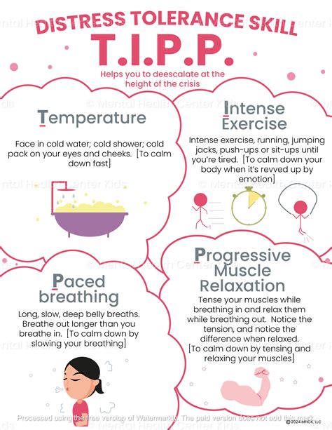 DBT TIPP Skills (PDF) | Distress tolerance skills, Dbt therapy, Mental ...