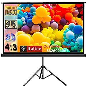 Royality Tripod Projector Screens 84 Inch-Diagonal,4Ft.(Height) x 6Ft ...