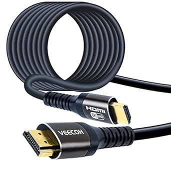 VEECOH 8K HDMI Cable 16Ft/5M,Ultra High Speed HDMI 2.1 Cables,HDR ...