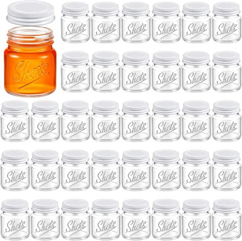 Amazon.com | 36 Pcs Mini Mason Jar Shot Glasses with Lids 2 Oz Mason ...