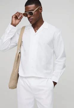 Men's White Baggy Shirts | boohooMAN USA