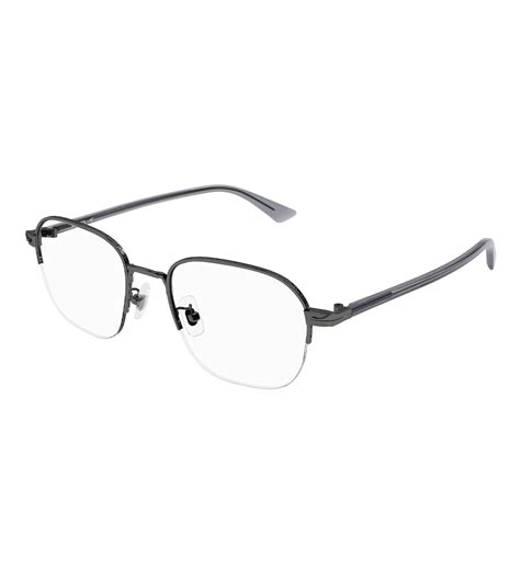 Montblanc Men's Silver Square Optical Frame