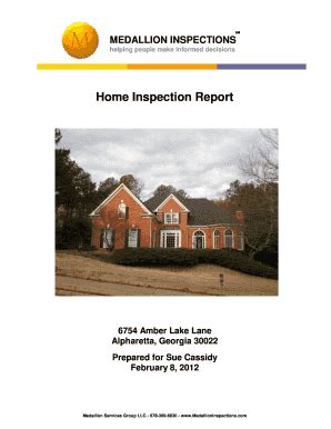 home inspection report pdf Forms and Templates - Fillable & Printable ...