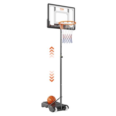 Buy VEVOR Basketball Hoop, Adjustable Height Portable Backboard Hoop ...