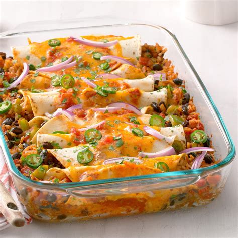 Black Bean and Rice Enchiladas Recipe: How to Make It | Taste of Home