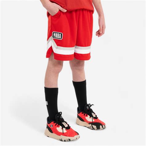 Kids' Basketball Shorts SH 900 NBA Chicago Bulls - Red - Decathlon