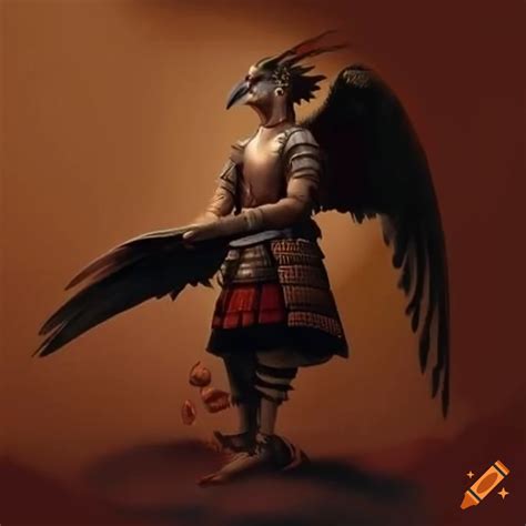 Samurai bird, half human half bird on Craiyon