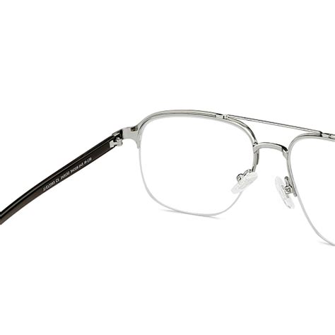 Buy Black Silver Grey Transparent Half Rim Square John Jacobs Supreme ...