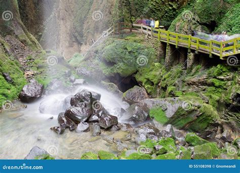 Longshuixia Fissure Gorge stock photo. Image of powerful - 55108398