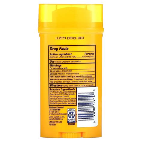 Buy ARM & HAMMER ULTRAMAX Anti-Perspirant Deodorant Invisible Solid ...