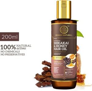 KHADI NATURAL Shikakai & Honey Hair Oil-Powered Botanics Hair Oil ...