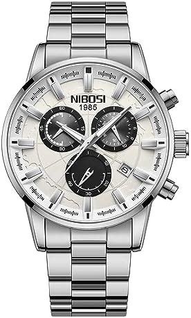 Buy NIBOSI Men's Watches Analog Business Chronograph Casual Watches ...