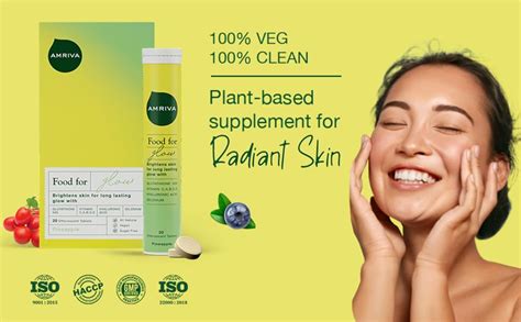 Amriva Skin Glow Tablets | Includes Collagen, Glutathione, Vitamin C ...