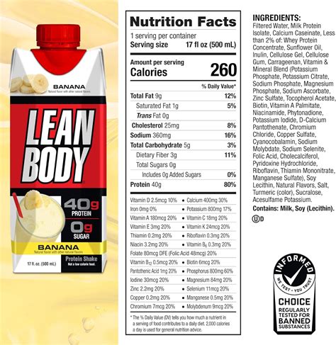 Labrada Lean Body Ready-to-Drink Banana Protein Shake, 40g India | Ubuy