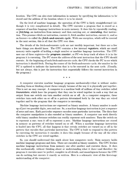 Java for beginner - CHAPTER1. THE MENTAL LANDSCAPE location. The CPU ...