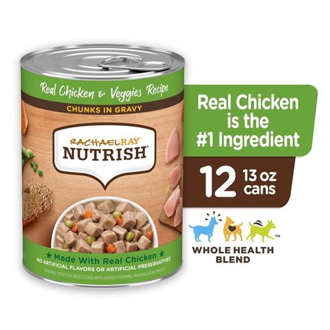 Rachael Ray Nutrish Real Chicken And Veggies Chunks In Gravy Wet Dog ...