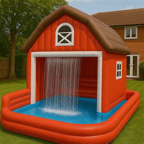 Inflatable Barn Pools with Waterfalls