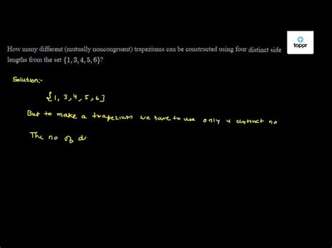 How many different (mutually noncongruent) trapeziums can be ...