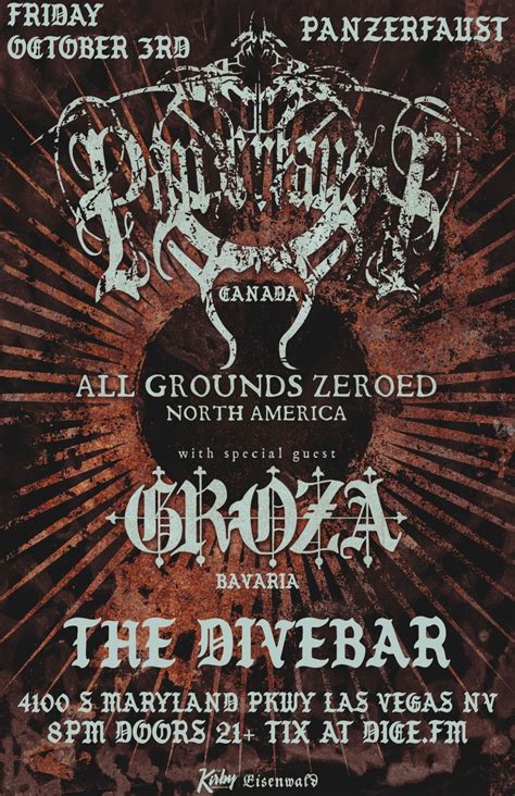 PANZERFAUST w/ GROZA (21+), TheDive Bar, Las Vegas, 3 October 2025 ...