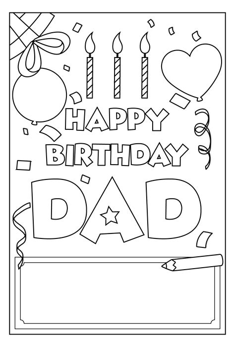 Happy Birthday Dad Card Printable