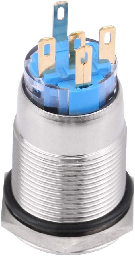 Buy 19mm 12V Push Button Switch LED Self Locking Switch Waterproof ...