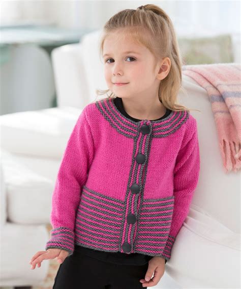 Sweet & Simple Cardigan | Knitting girls, Knitting for kids, Sweater ...